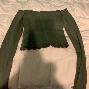 Hollister Ribbed Off the Shoulder Top